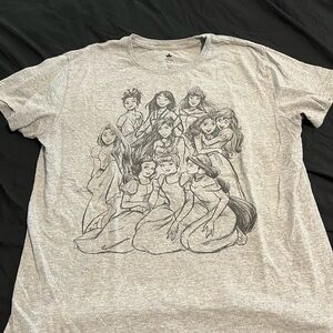 Gray Disney Princess Graphic T-Shirt